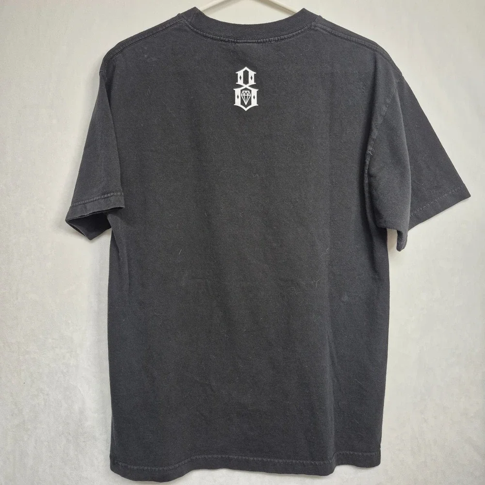 VINTAGE Rebel Eight Y2K Graphic Skull and Snake TShirt Size L‎ Black Goth Grunge